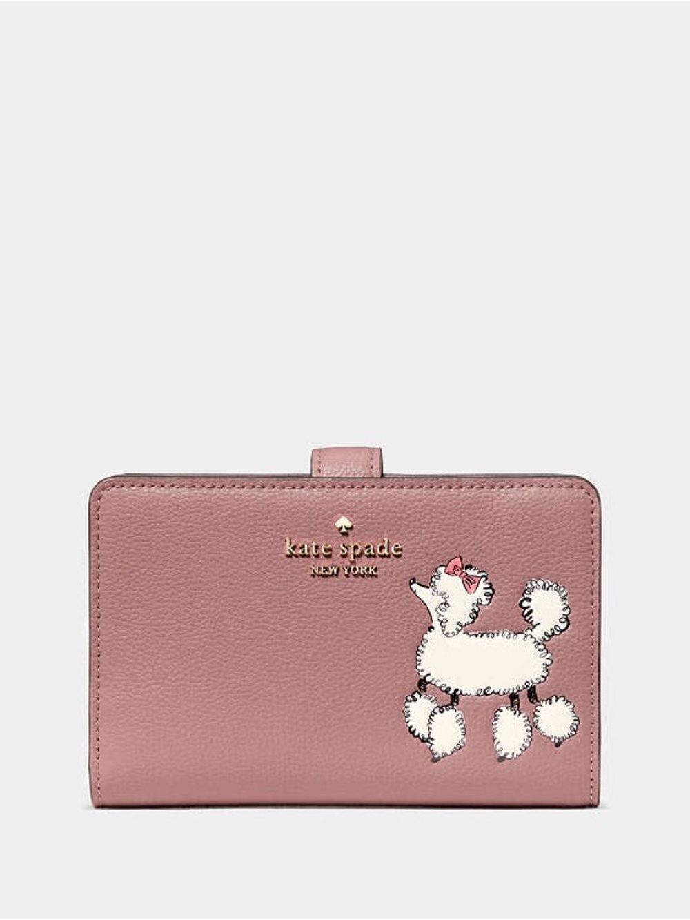Kate Spade Dottie Poodle Medium Bifold Wallet Dusk Rose